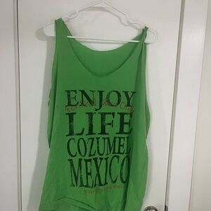 Green Cozumel Mexico tank top